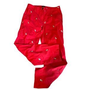 Talbots relaxed chino in FRENCHIE CRITTER print Size 4